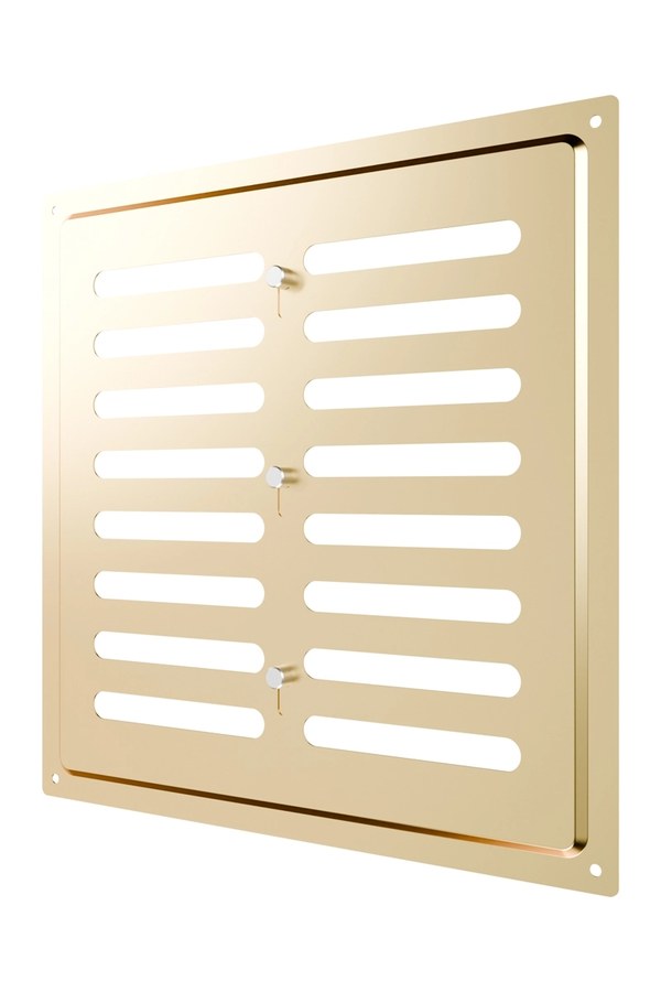 Решетка вентиляционная MER регулируемая 250х250 окрашенная сталь золотой ERA