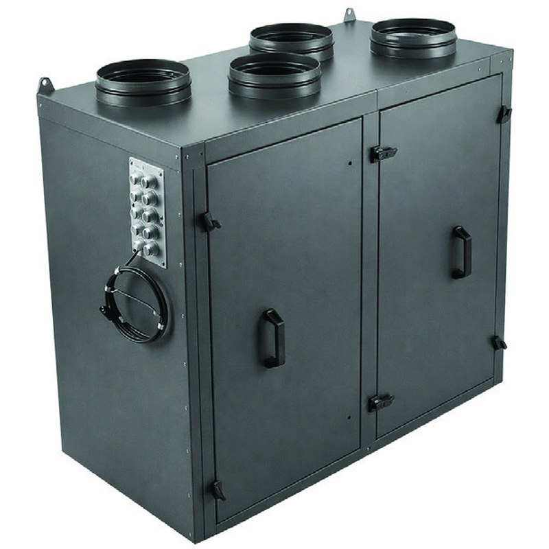 Приточно-вытяжная установка с роторным рекуператором RWN-RR-300(50m)-ЕС-НЕ0,4-Vertical(N)