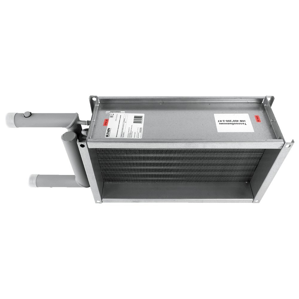 Водяной нагреватель для прямоугольных каналов ZILON ZWS 500x250-2